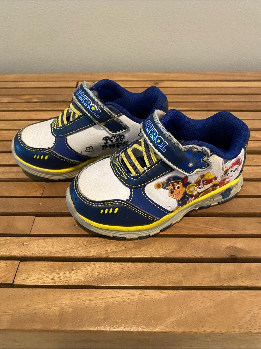 Paw Patrol Blue, White & Yellow Light-Up Kids Sneakers
